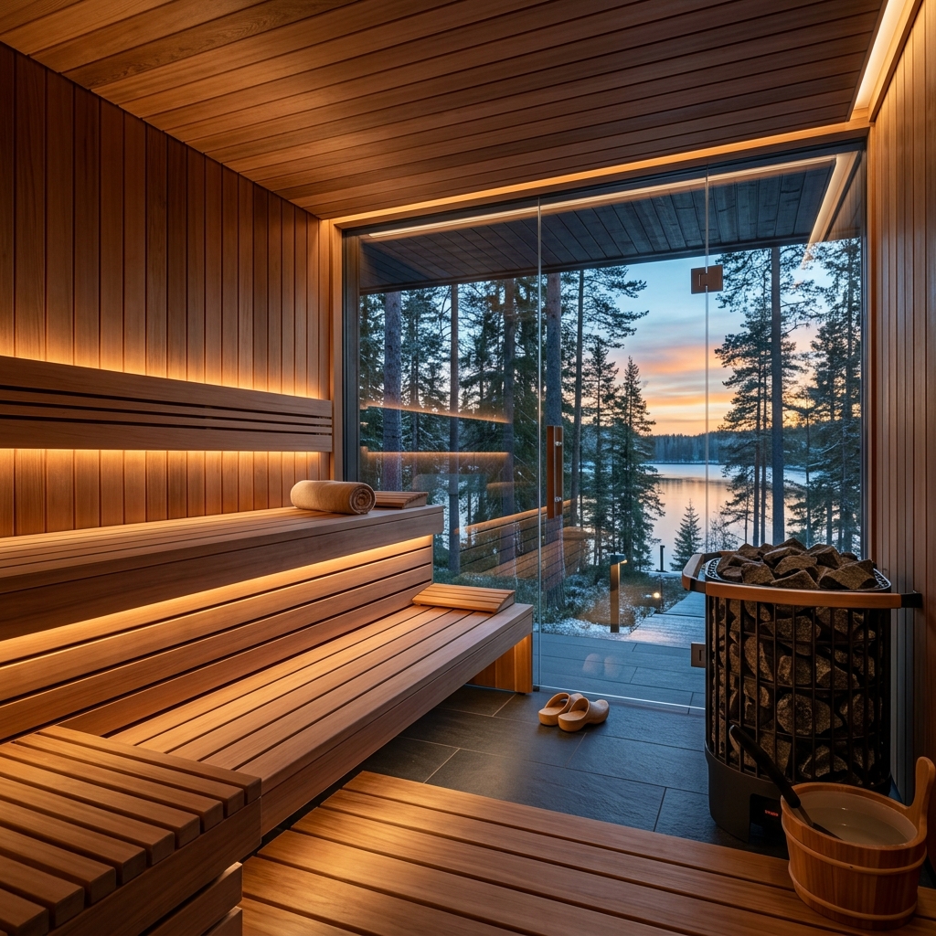 Premium Cedar Wood Sauna Interior